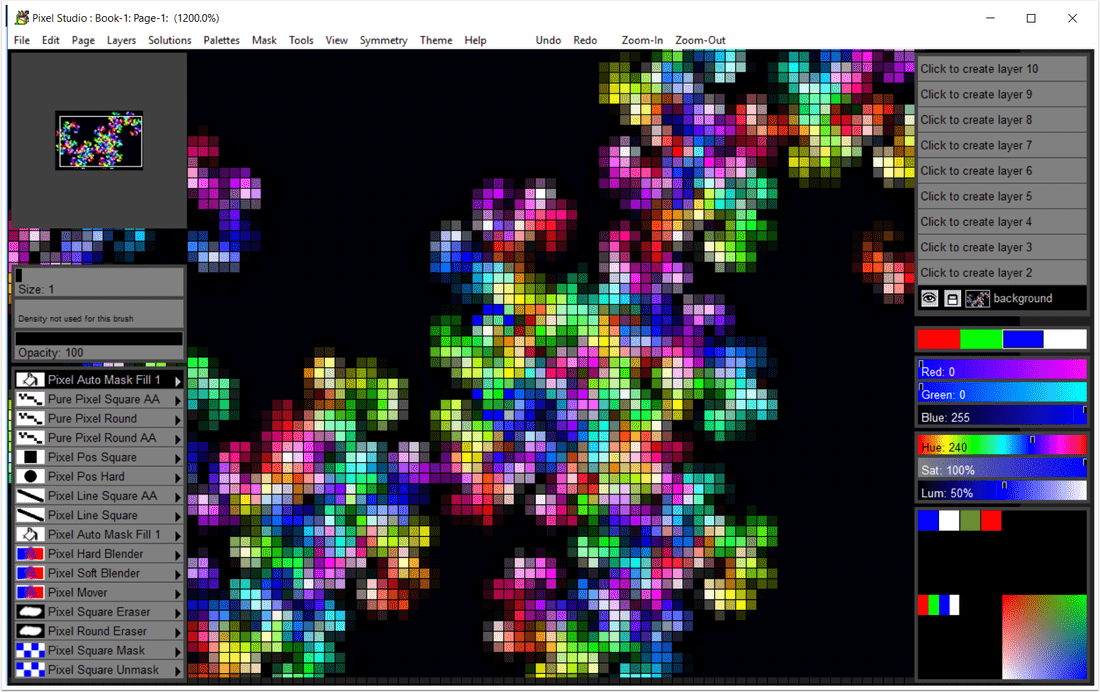 64-bit color painting system