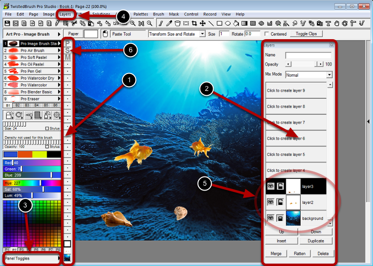 Supported Layers - allow you to work on elements of your image without impacting other areas