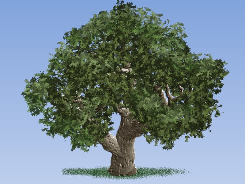 Easy Painting: Oak Tree