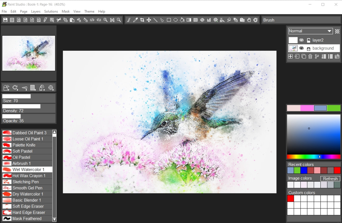 Natural media digital paint with the TwistedBrush painting engine. Over 160 of the very best natural media brushes available anywhere.
